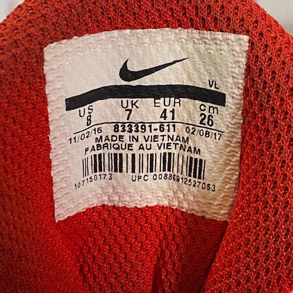 Nike Red Fast Flex Men Cleats Sz 8 - Picture 6 of 8